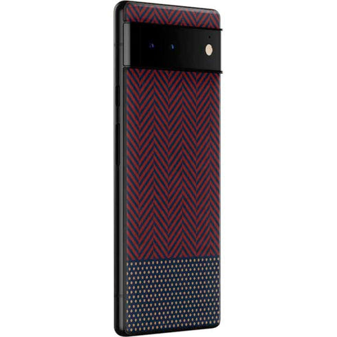 Blocked Polka Dot Chevron Google Pixel 6 Skin